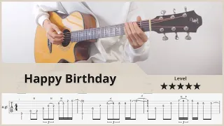 【TAB】Happy Birthday Song - FingerStyle Jazz Guitar ソロギター【タブ】