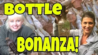 Bottle Bonanza! Dump Dig w. 2 Groupies, metal detecting Iphone 7, Slayer