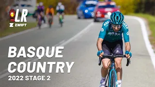 Breakaway Self Destructs | Itzulia Basque Country Stage 2 2022 | Lanterne Rouge x Zwift