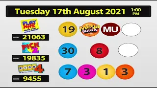 NLCB Online Draws Tuesday 17th August 2021