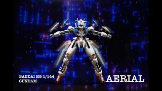 BANDAI HG 1/144 GUNDAM AERIAL feat Hasbro Transformers Optimus Prime stop motion build