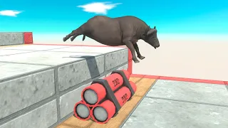 Long Jump Over TNT - Animal Revolt Battle Simulator