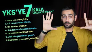 #YKS 'ye Son 7 Gün Kala 7 Maddeye Dikkat! Son Hafta Tavsiyeleri