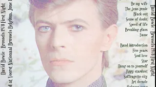 David Bowie Brussels Voorst Nationaal june 11 1978 ( audio )