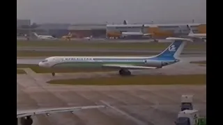 Heathrow Airport aircraft 1990s: Series 2, Part 6: Filming in the rain at LHR