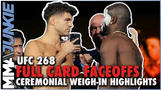 #UFC268 ceremonial weigh-in highlights: Final faceoffs for 14-fight card