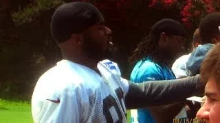 Steve Smith (Panthers Receiver) Pissed off at a Jets Fan!! Up close footage (HD)
