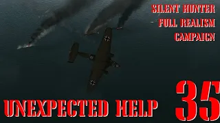 UNEXPECTED HELP - U-55 GOES TO WAR - Episode 35 - Full Realism SILENT HUNTER 3 GWX OneAlex Edition