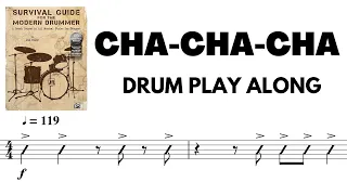 Cha-Cha-Cha drum play-along track with chart