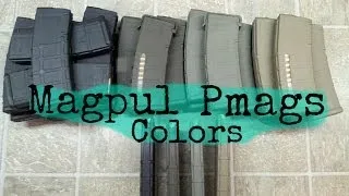 Magpul Pmags Colors Black, Flat Dark Earth, Olive Drab and Foliage Green