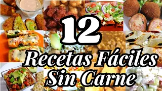 12 RECETAS FÁCILES SIN CARNE #parati #fyp #like #viral #cocinafacil