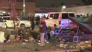 Vehicle crashes into taco stand in Pomona; 1 dead, several others hurt