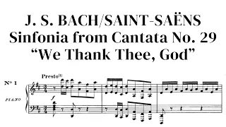 Bach/Saint-Saëns: Sinfonia from Cantata No. 29 “We Thank Thee, God” with sheet music