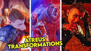 God of War Ragnarok - All Atreus Transformations & Powers