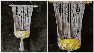 DIY Macramé Cat Hammock #1, Macrame Cat Bed Tutorial for beginner by TNARTNCRAFTS