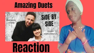 First Time Reacting To |Side By Side, Diana Ankudinova & Brandon Stone ( music video) Reaction