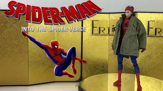 Mafex spiderman into the spider verse Peter B Parker Review (REALLY GOOD FIGURE)