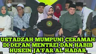 USTADZAH MUMPUNI BIKIN KETAWA PARA MENTRI DI HARI SANTRI