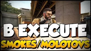 CS:GO - How To Execute B Site On Overpass (SMOKES/MOLOTOVS)