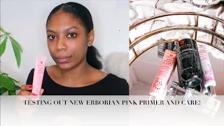 TESTING OUT NEW ERBORIAN PINK PRIMER AND CARE! MY ERBORIAN SKINCARE ROUTINE! 20% OFF ERBORIAN!