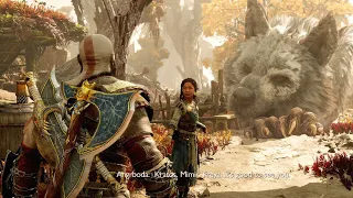 Kratos Visits Atreus Girlfriend & Pets Fenrir In Jotunheim Scene - God of War 5 Ragnarok (4K 60FPS)
