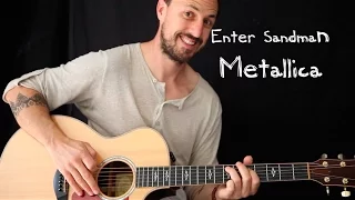 EASY GUITAR LESSON | ENTER SANDMAN by Metallica