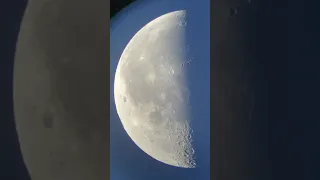 Lunar through diy refractor telescope