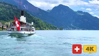 Switzerland, Lake Lucerne, Catching A Boat Cruise To Weggis - 4K