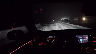 Mercedes A35 AMG crash in snow