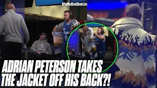 Adrian Peterson Takes Boston Connor's Jacket Live On Radio Row?!