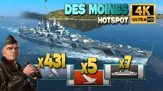 Cruiser Des Moines: Action non stop - World of Warships