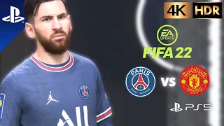 FIFA 22 Gameplay PS5 4k No Commentary (PSG Vs ManUtd) Ultra Resolution