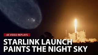 SpaceX Falcon 9 rocket paints sky with 'jellyfish' effect during after-sunset Starlink mission