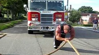 Derek Poundstone Fire truck pull 8-27-09 2nd pull