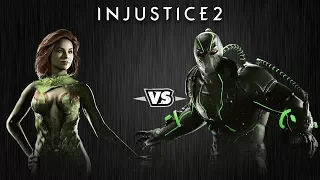 Injustice 2 - Ядовитый Плющ против Бэйна - Intros & Clashes (rus)