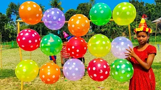 outdoor fun with Flower Balloon and learn colors for kids by I kids episode  104