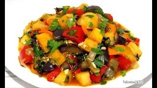 Very Tasty sauté from Eggplant with Potato Vegetable saute Recipe