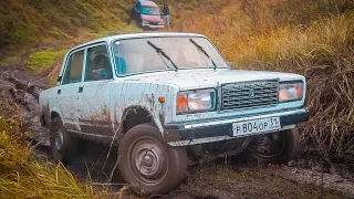 ВАЗ 2107 4х4 ТВОРИТ ЧУДЕСА / AUDI и ВОЛГА на БЕЗДОРОЖЬЕ!