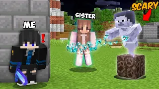 I Scared My SISTER When She’s ALONE in Minecraft