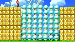 Can Mario Jump over 999 Item Blocks and Collect 999 Ice Mushrooms in New Super Mario Bros. U ?