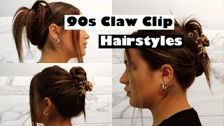 FIVE DIFFERENT 90s CLAW CLIP HAIRSTYLES // EASY TUTORIAL♡