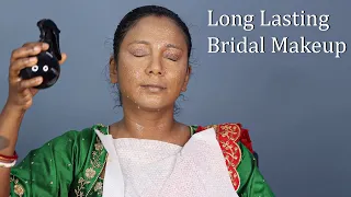 Self Bridal Makeup Step by Step/Cut Crease Eyemakeup/Self Bengali Bridal Makeup/Long Lasting Makeup