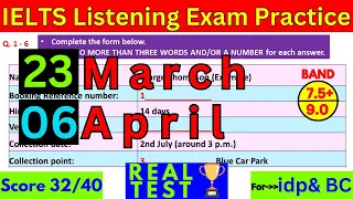 23 MARCH & 06 APRIL 2024 IELTS LISTENING PRACTICE TEST 2024 WITH ANSWERS | IELTS EXAM | IDP & BC