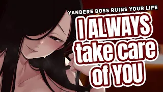 Yandere Boss Ruins Your Life [SPICY] [TW: Kidnapping] [Dominant] [Yandere] [Gaslighting]