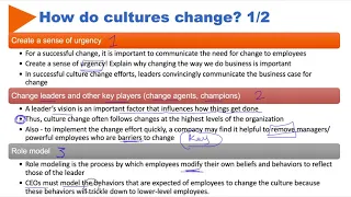 How do you change an organization's culture