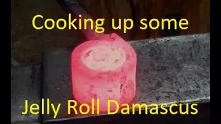 Jelly Roll Damascus Blacksmithing/Forging