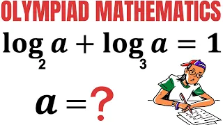 Solve and Check Logarithmic Equation with Different Bases | Math Olympiad Training