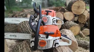 Stihl MS 362 c-m vs Stihl MS 241 c-m (на твердих дровах / on hard firewood)