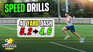 Speed Drills - 5.2 ➡️ 4.6 40 Yard Dash😳