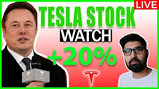 Tesla Stock Watch - +20% Day? | Live Day Trading Options and Stock Analysis